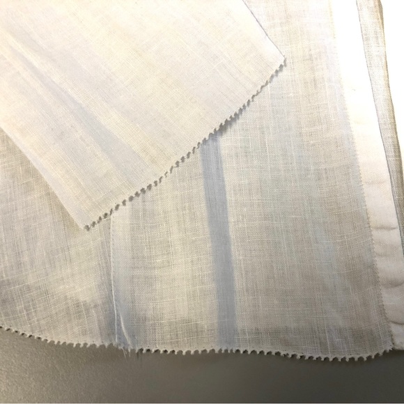 NEXT White Linen Button Down Blouse, Sz 10 - Picture 6 of 12